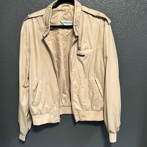 Members Only by Europe Craft Tan Men's Full Zipper Retro Racer Jacket Size 46